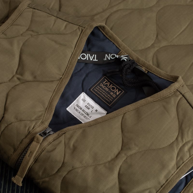 photos flâneurs Taion veste sans manche-photos flâneurs Taion veste sans manche-Unisex Military Zip V-Neck Down Vest Dark Olive