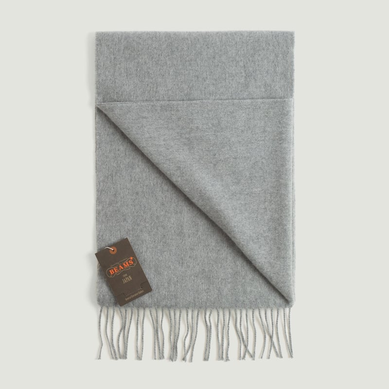 vignette flâneurs écharpe en cachemire BEAMS PLUS Cashmere Scarf Solid couleur grey