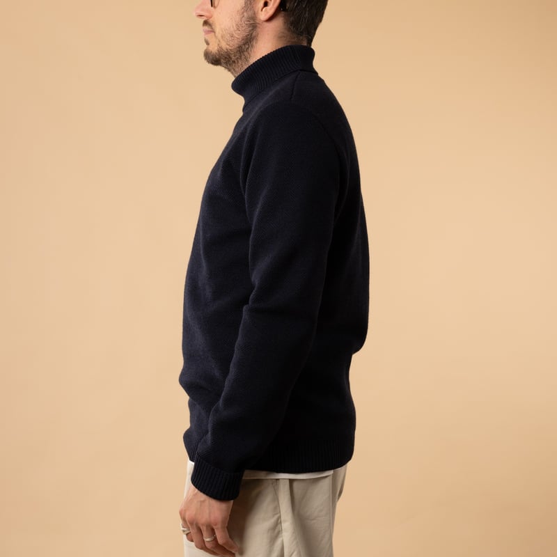 strollers-Turtleneck-Sweater-Youri-Navy-Side-Profile