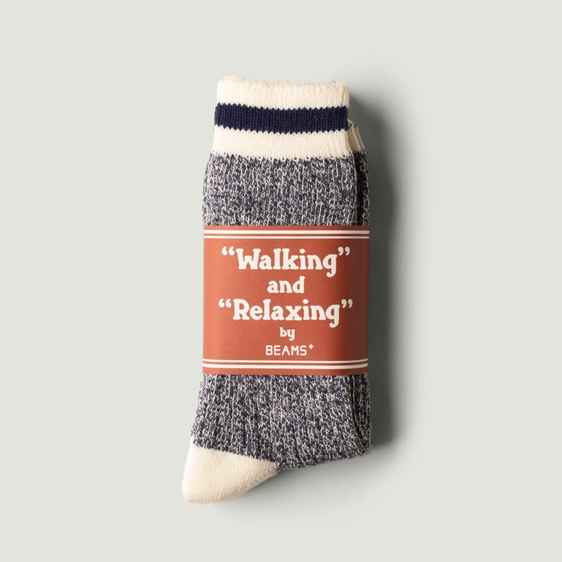 Vignette_Chaussettes-BEAMS PLUS - Rag Socks New Navy Line Navy