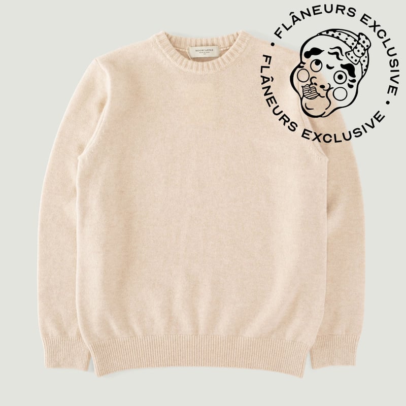 Vignettes-Flâneurs-Mooncastle-Japanese-Sweater-Wool-and-Cashmere-Crew-Neck-Natural-Exclusive