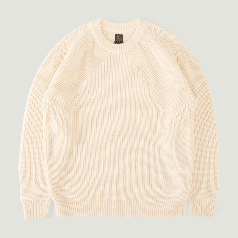 Signature Crew Neck Ivory Sweater from BATONER