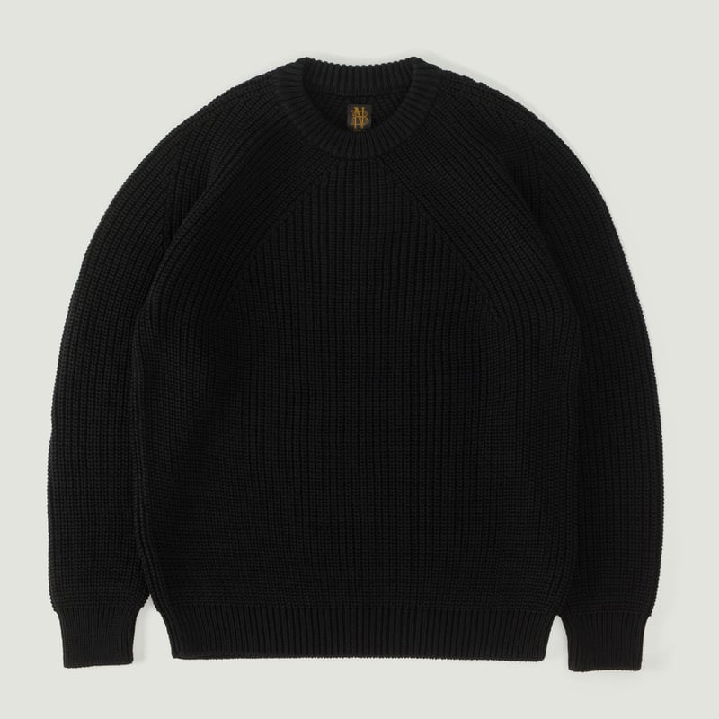 Vignettes-flâneurs-pull-BATONER-Signature-Crew-Neck-black