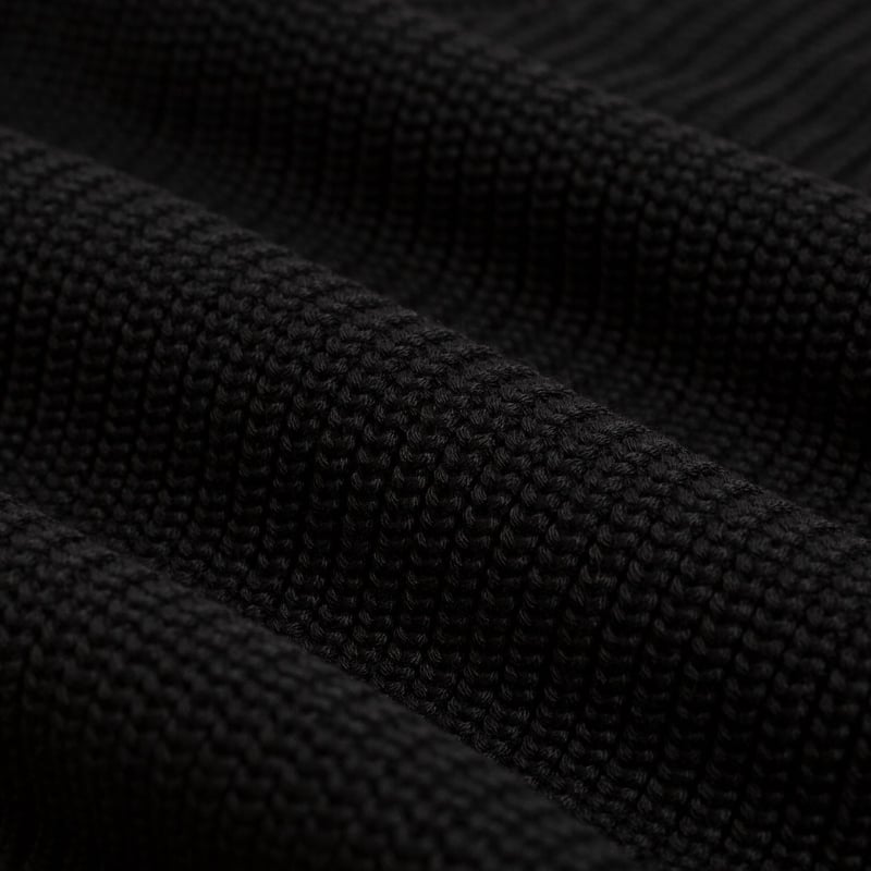 Wool Flâneurs Sweater - BATONER Signature Turtle Neck - Black