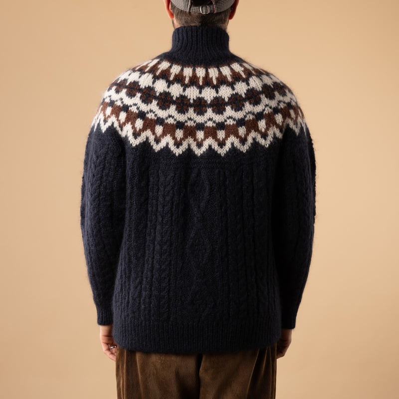 BATONER Nordic Mohair Turtleneck - Back View