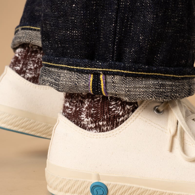 Oni Denim Kasuri worn-selvedge ID images