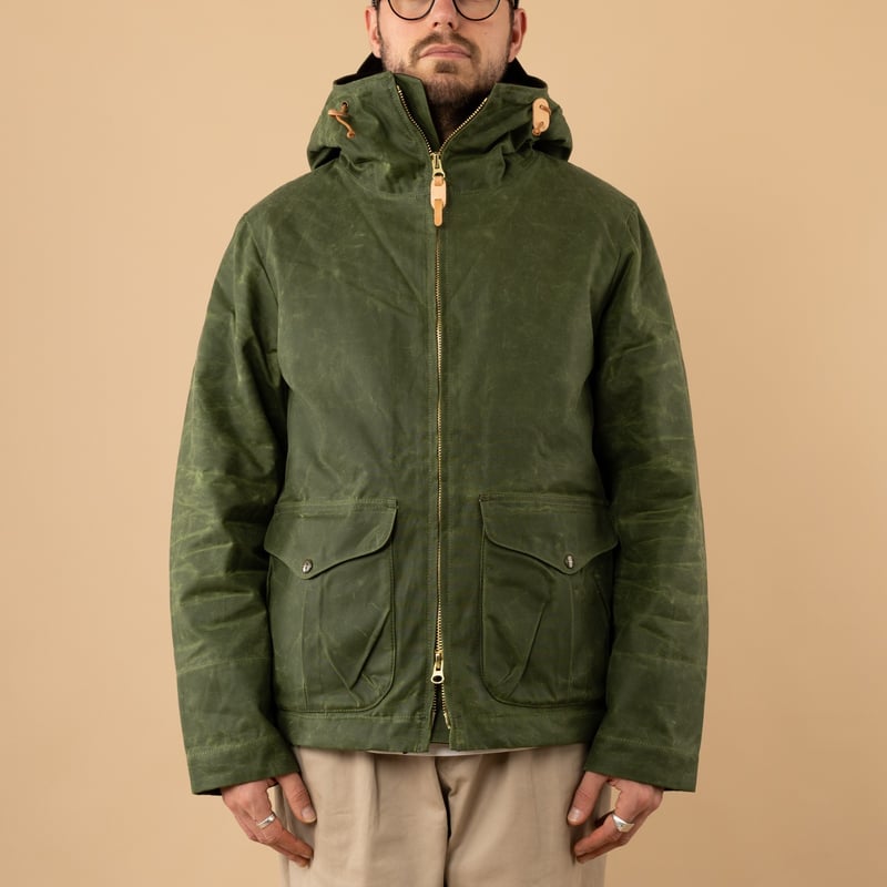 Manifattura Ceccarelli blazer coat in light green, front view, closed