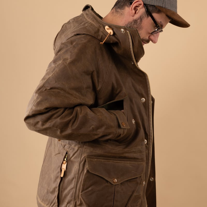 Manifattura-ceccarelli_New Fisherman Parka Dark Tan_détail-poches