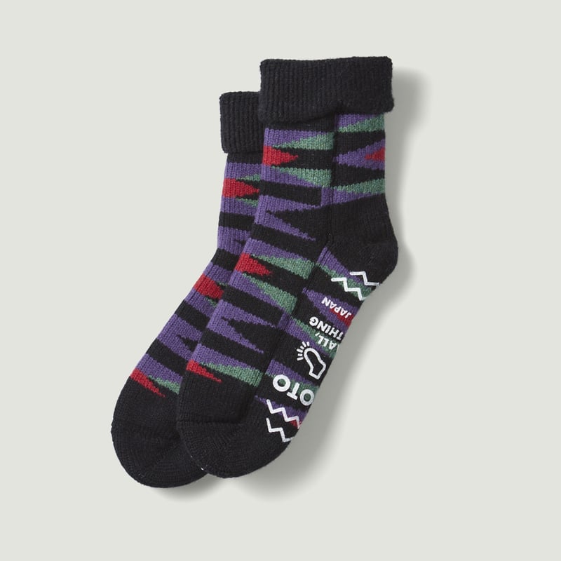 Vignette_ROTOTO / Merino Lambs Wool Room Socks Black