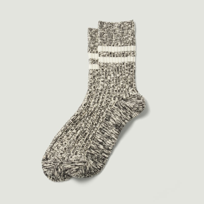 Vignette_ROTOTO / OG Cotton Slub Stripe Socks Black