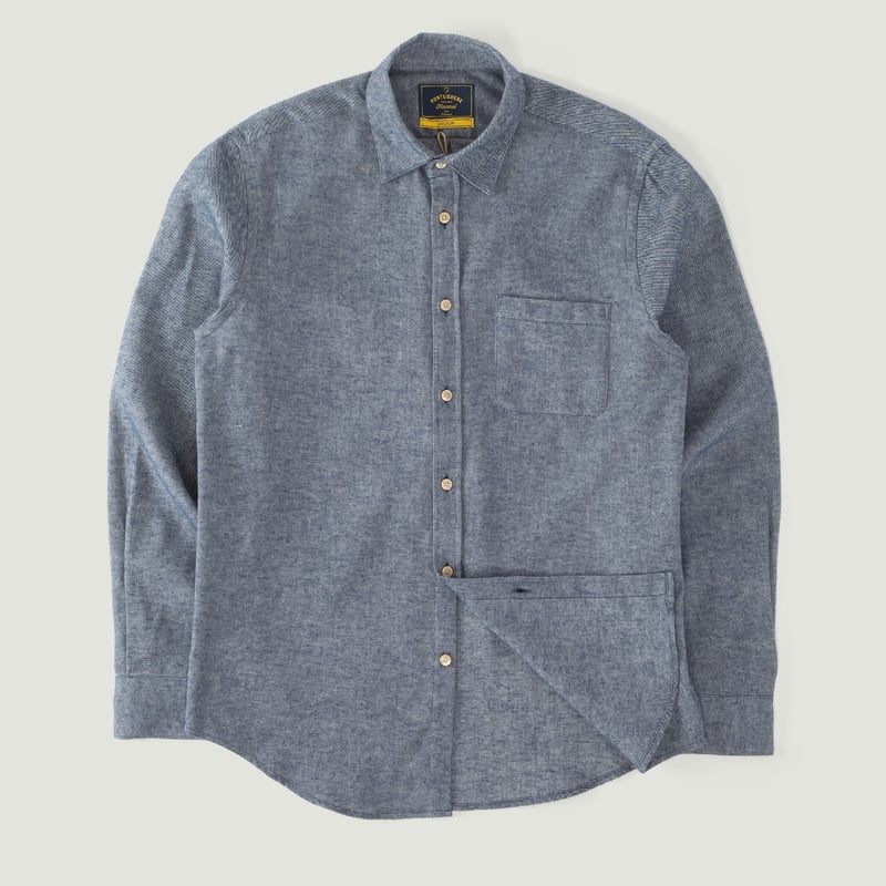 Portuguese Flannel - Flaneurs - Teca Indigo Shirt - Vignette