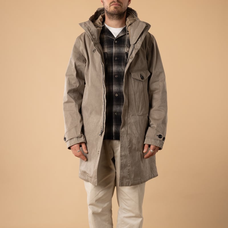 flâneurs-TENC-Cyclone-Parka-Walnut-ouvert-de-face