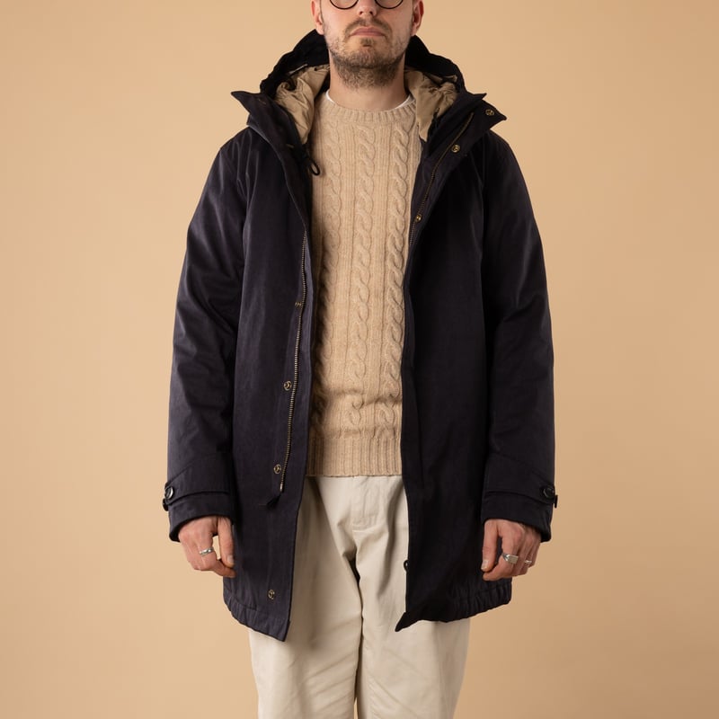 flâneurs-TENC-Core-Down-Parka-Navy_de-face-ouvert