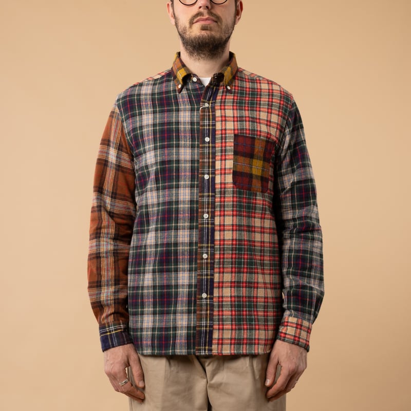 BEAMS PLUS / B.D. Check Panel Mustard_de face