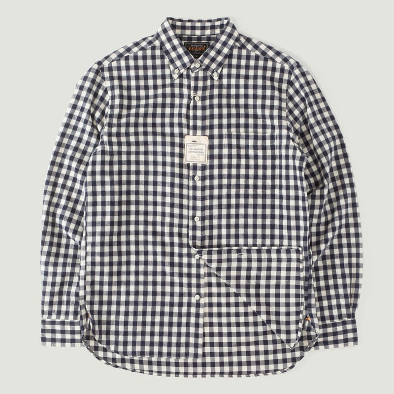 Vignette_BEAMS PLUS / B.D. Gingham Check Shaggy Navy