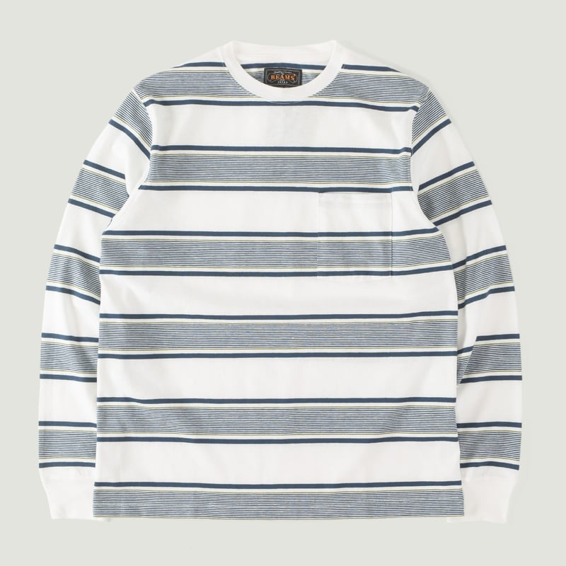 Vignette_BEAMS PLUS / Pocket Tee Wide Stripe Off White