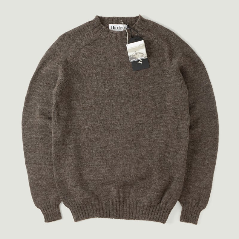 vignette flâneurs pull shetland Voe Harley of Scotland flâneurs couleur Grey