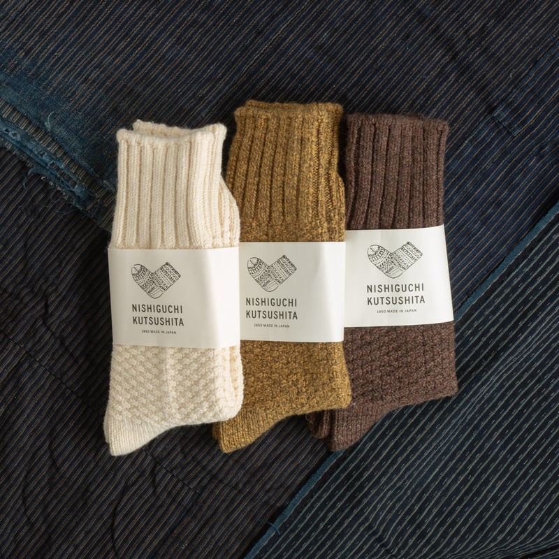 image flâneurs-NISHIGUCHI-KUTSUSHITA-Wool-Cotton-Boots-Socks