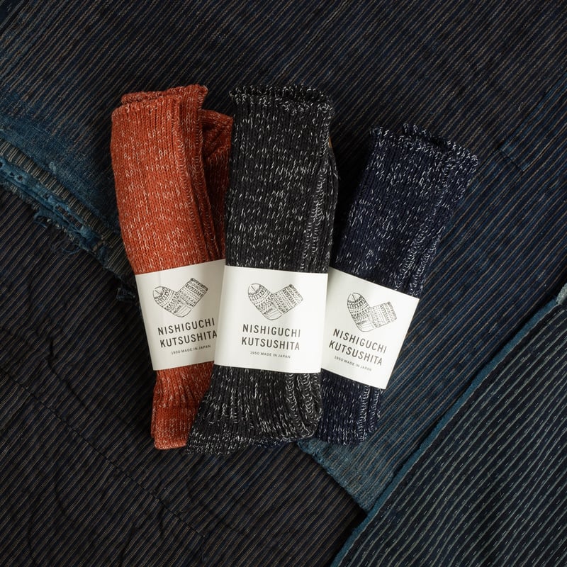 image flâneurs-NISHIGUCHI-KUTSUSHITA-Hemp-Cotton-Ribbed-Socks