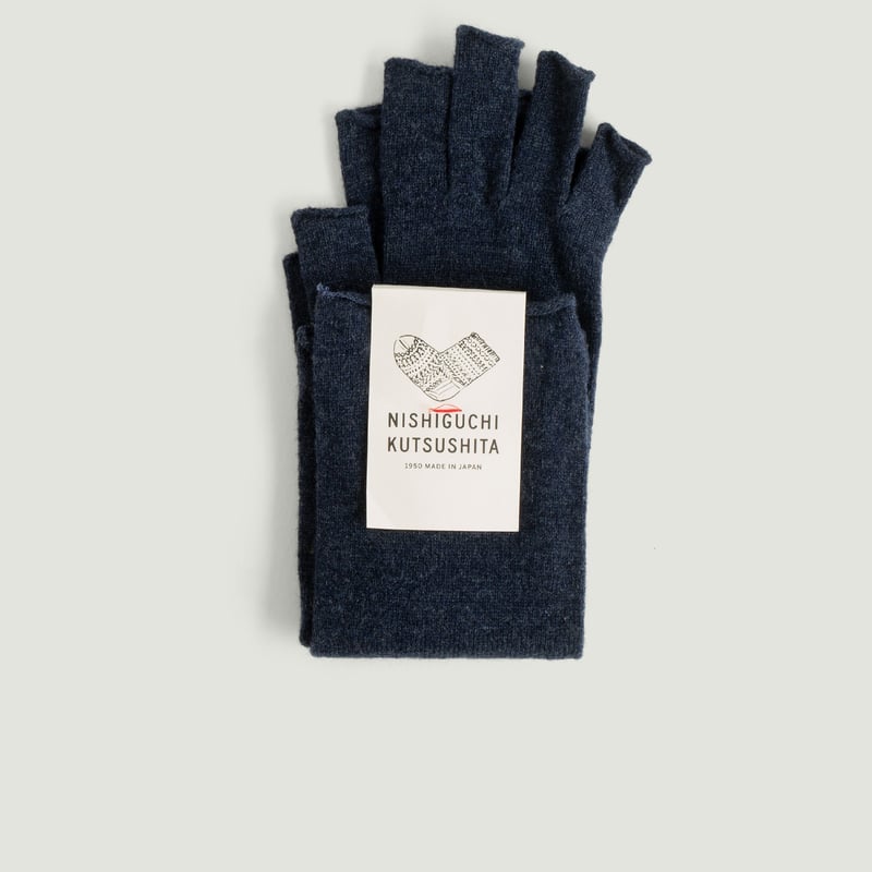 Vignette-flaneurs-NISHIGUCHI-KUTSUSHITA-Wool-100%-Arm-Warmers-navy.jpg