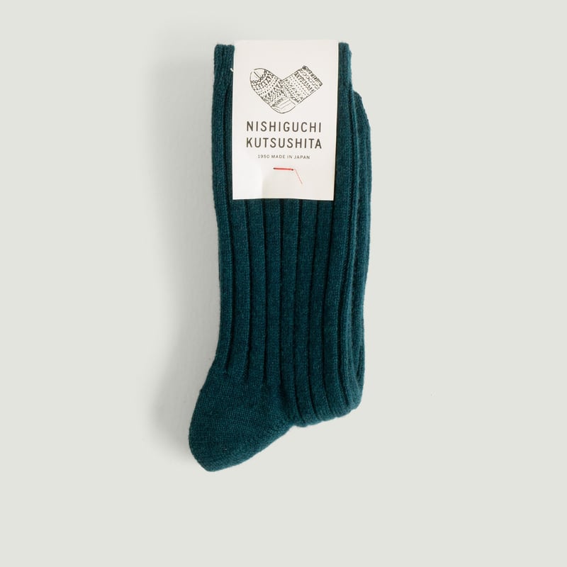 Cashmere Ribbed Socks - Nishiguchi Kutsushita - Boston Bag Vignette Flâneurs