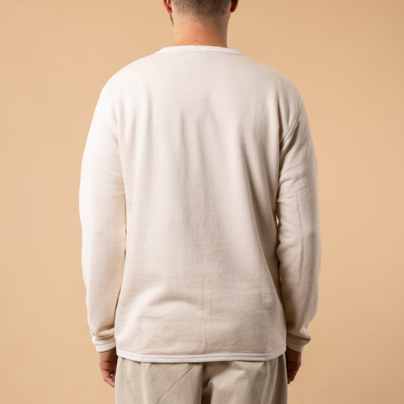 flâneurs - GOOD ON / Long Sleeve Sweatshirt P-Natural from the back