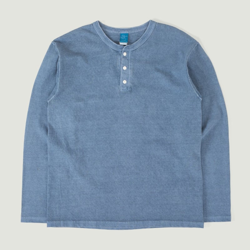 Good-On Henley Long Sleeve T-Shirt - Ajisai Flâneurs Patches