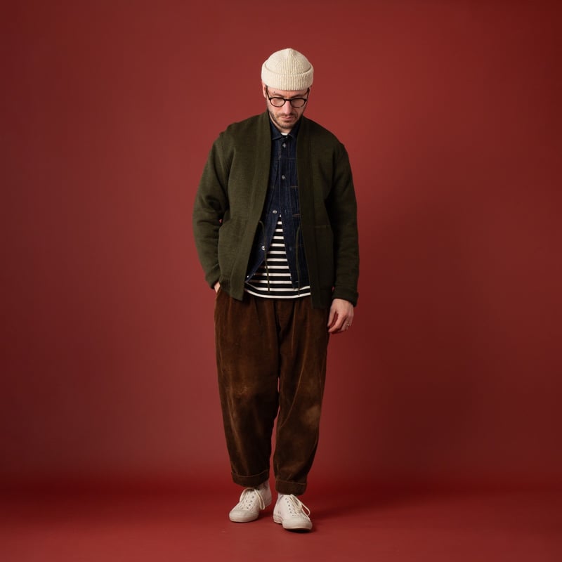image silhouette veste en jeans LE MINOR  Le Minor x Flâneurs Noragi Kaki