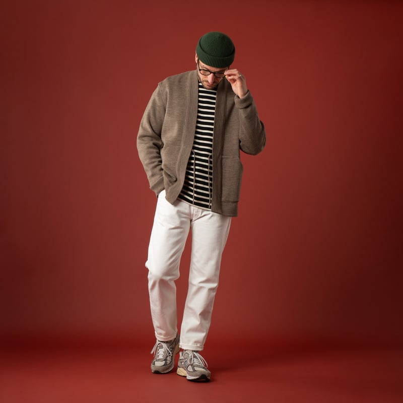 silhouette jean blanc LE MINOR  Le Minor x Flâneurs Noragi Beige