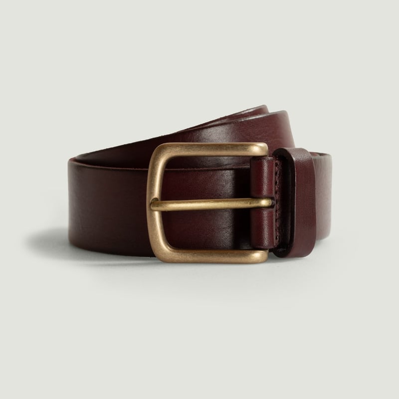 Ceinture En Cuir Burgundy