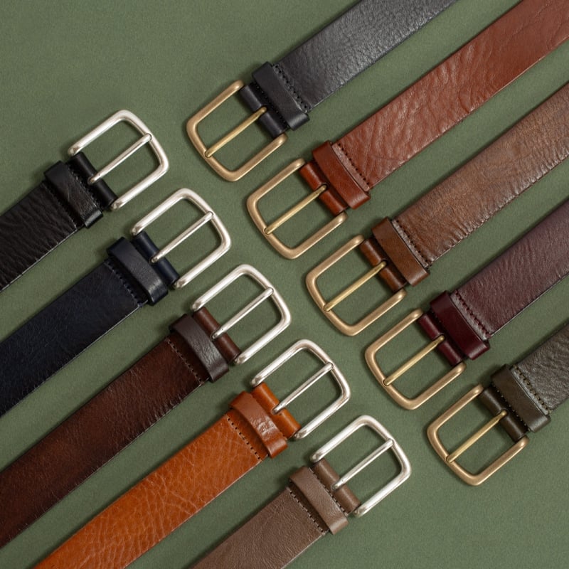 Burgundy Leather Belt