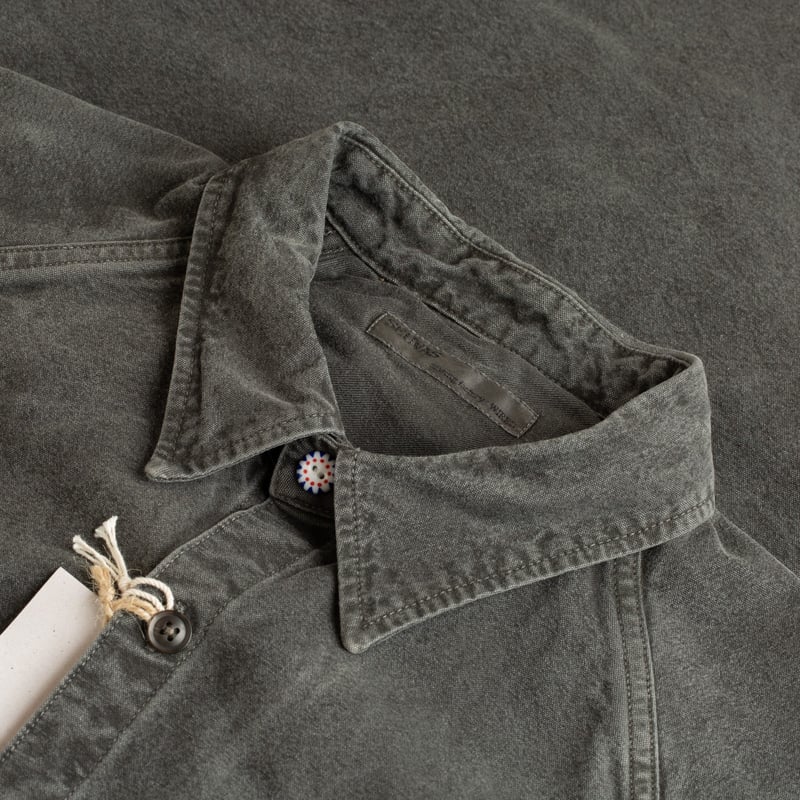 image detail loafers SEUVAS Shirt 8oz Canvas Raglan H-Black