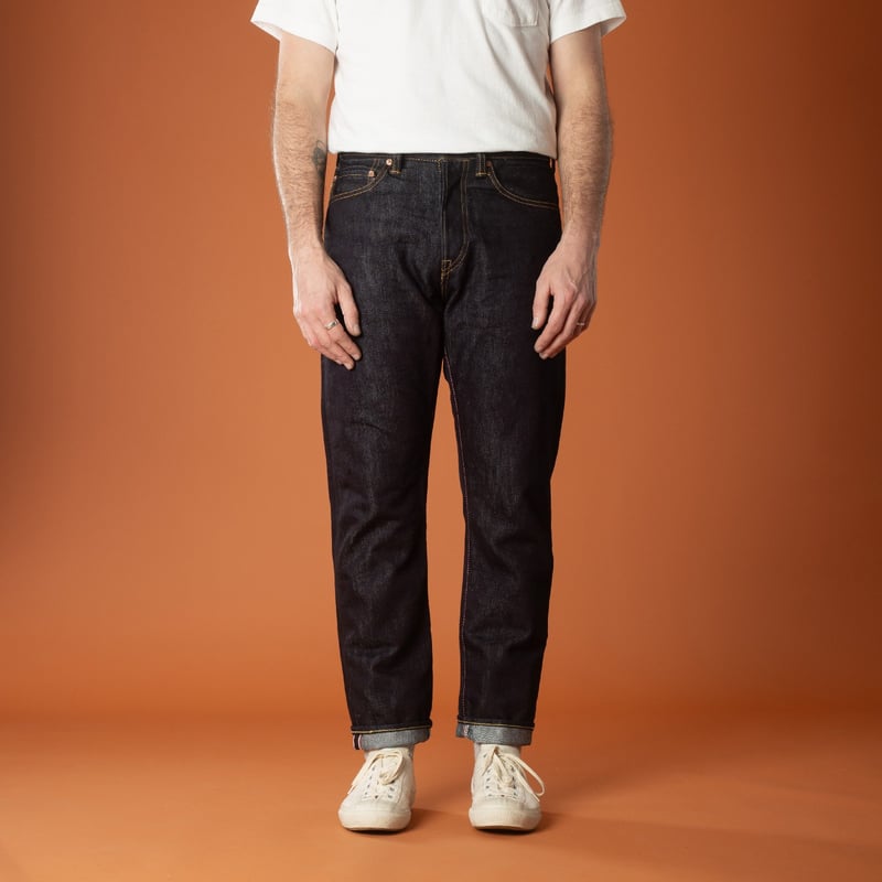 image-flâneurs-front-Momotaro-0605-SILK-Zimbabwe-Cotton-×-Silk-Denim-Natural-Tapered