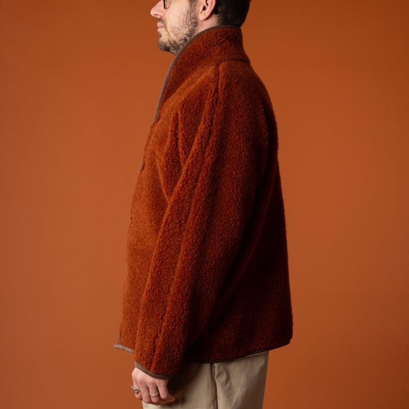 image-portée-de-profil-Colbreaker-x-Flâneurs-cognac-fleece-wool-pile-1