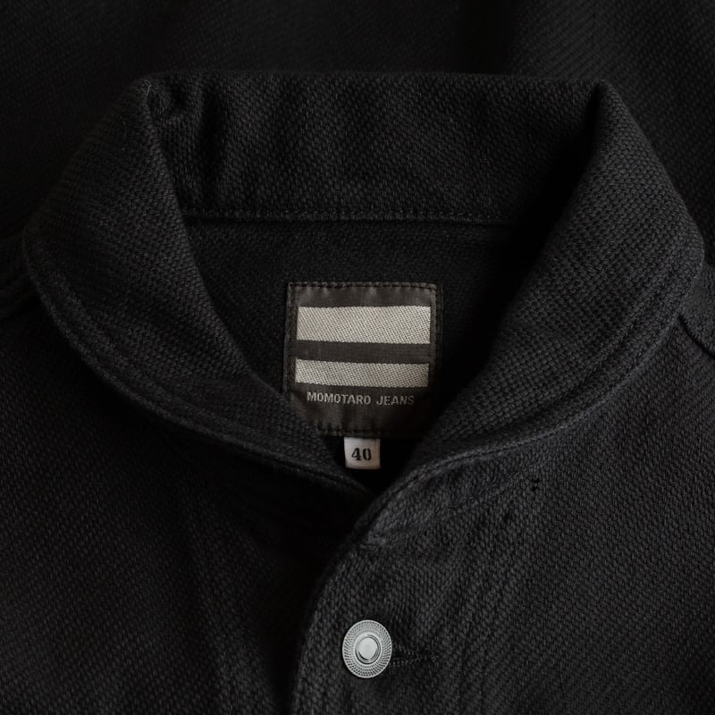 Detail-1-Loafers--MOMOTARO-Dobby-Coverall-Jacket-Black