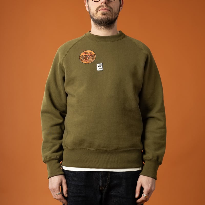 XX DEVELOPMENT  SURE MFG Awesome Crewneck Sweatshirt Highland green porté de face