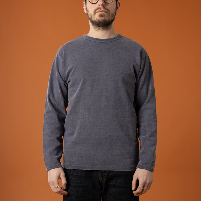 image porté face flâneurs manche -teeshirt-épais-dubbleworks-HEAVY-WEIGHT-LONG-sleeve-pd-navy (1)