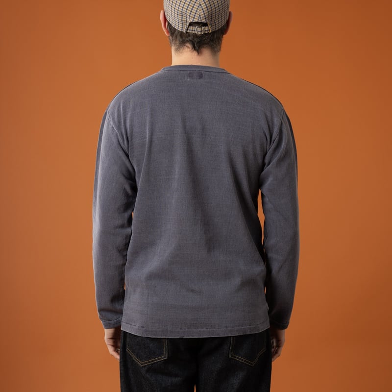 image porté dos flâneurs manche -teeshirt-épais-dubbleworks-HEAVY-WEIGHT-LONG-sleeve-pd-navy (3)