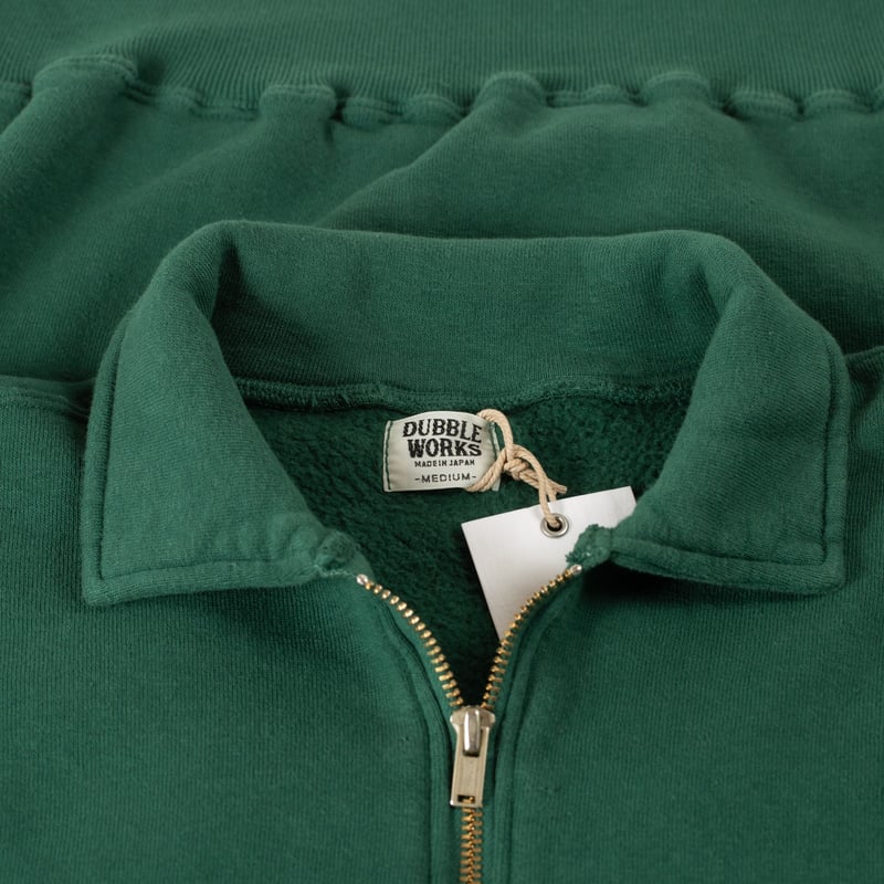 11oz Tsuriami Loopwheel Half-Zip Sweatshirt Green