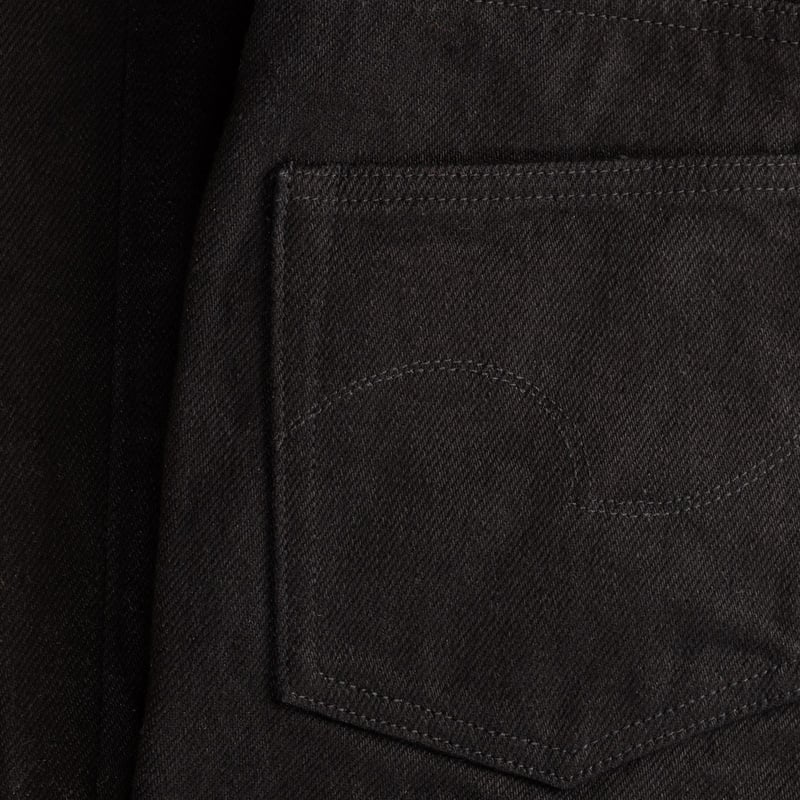 image back pocket flâneurs-ONI-DENIM-622ZR-BK-20oz-Secret-Black-Denim-Relaxed-Tapered (5)