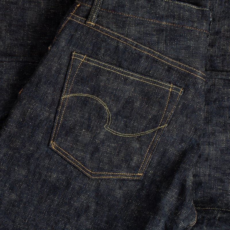 Back pocket flâneurs - ONI DENIM - 17oz Kasuri - 902 - High Rise - Relax Tapered (4)