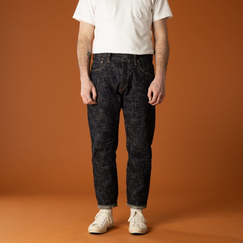 ONI DENIM 902-Kasuri 17oz High Rise Relaxed Tapered Denim Front Image