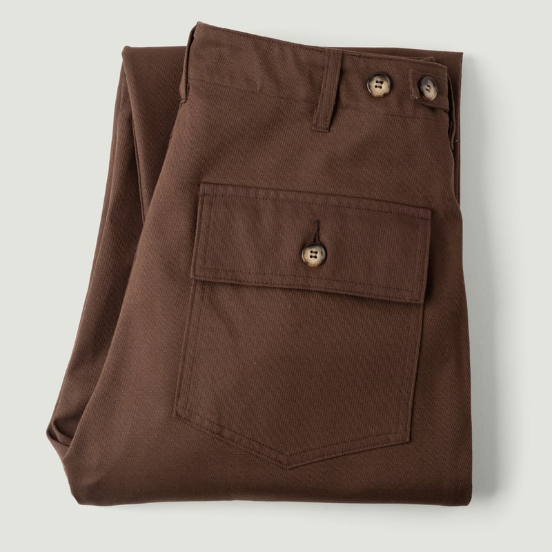 INFORMALE / T107 Fatigue Pants Chocolate_vignette