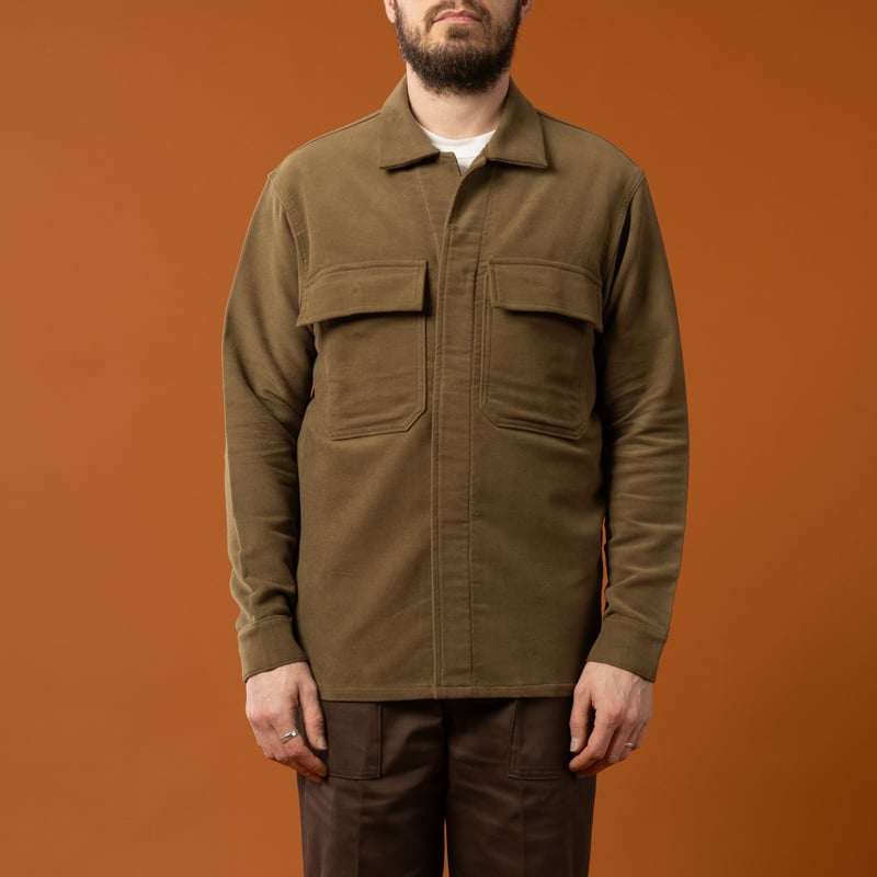 INFORMALE / WS50 Work Shirt Olive Front View