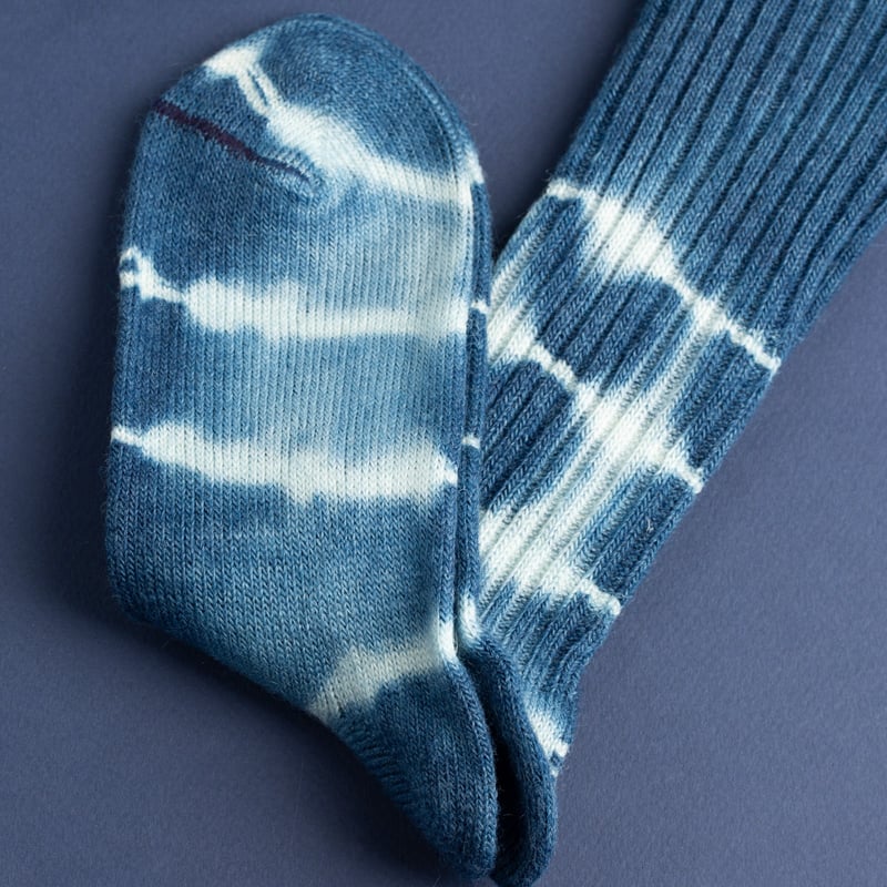 Shibori Indigo Socks