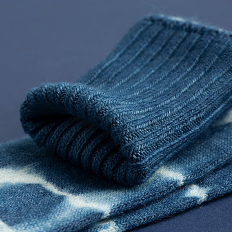 Shibori Indigo Socks