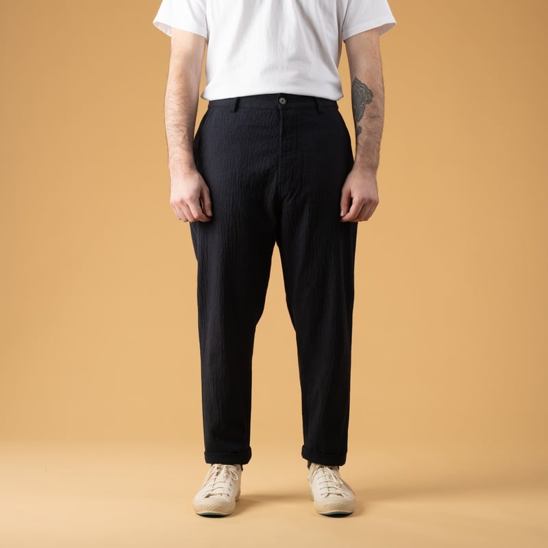 Image flâneurs Universal Works SS25-Military Chino Ospina Cotton Dark Navy front