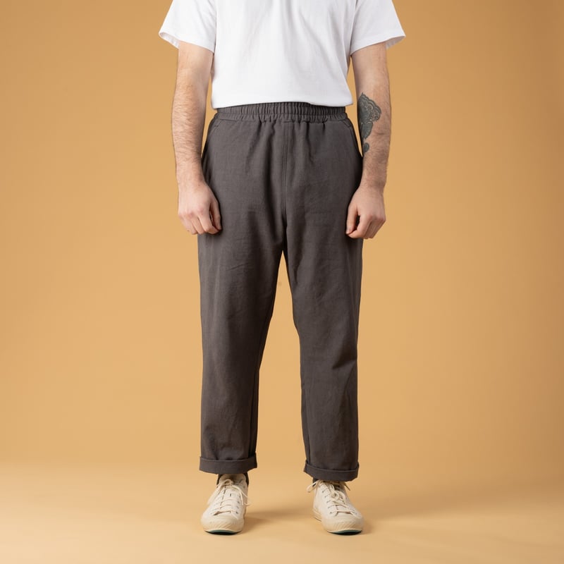 Image flâneurs Jackman SS25 Canvas Rookie Pants Shadow Gray front