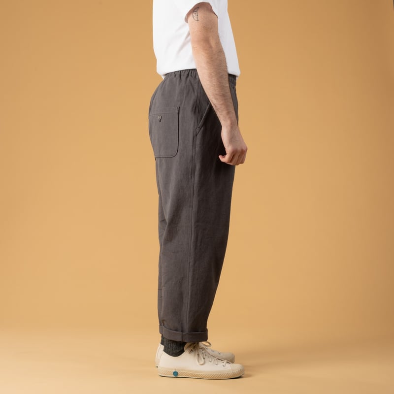 Image flâneurs Jackman SS25-Canvas Rookie Pants Shadow Gray side