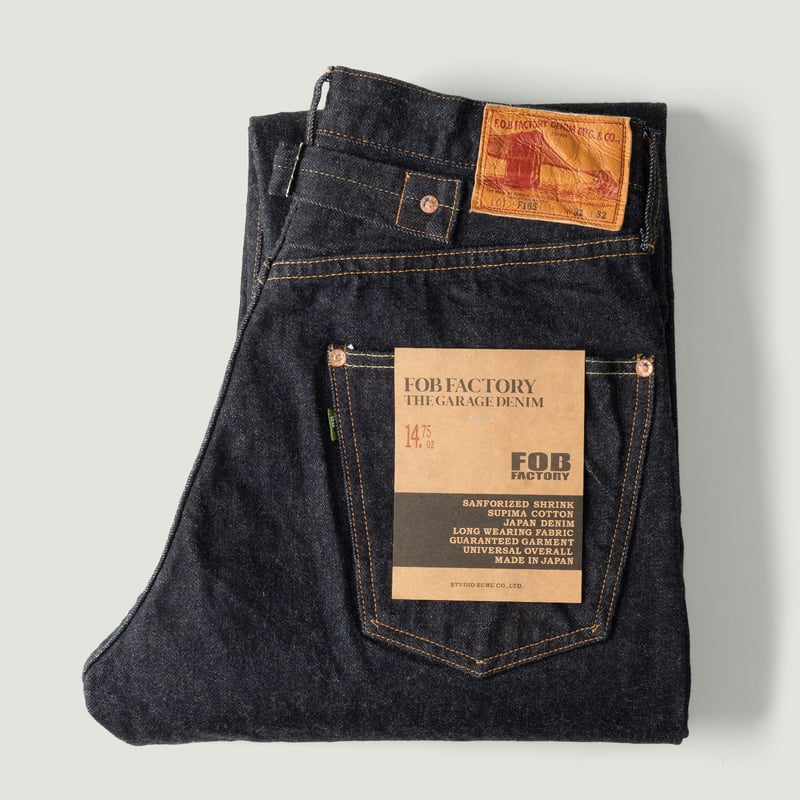 Image_Flâneurs_FOB FACTORY_F165 Garage 5P Selvedge Denim_Vignette